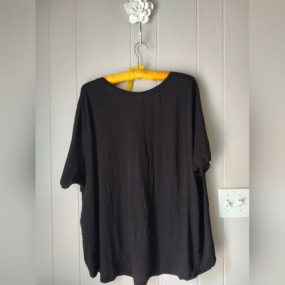 Terra & Sky Black Short Sleeve Top 4X - Picture 3 of 5